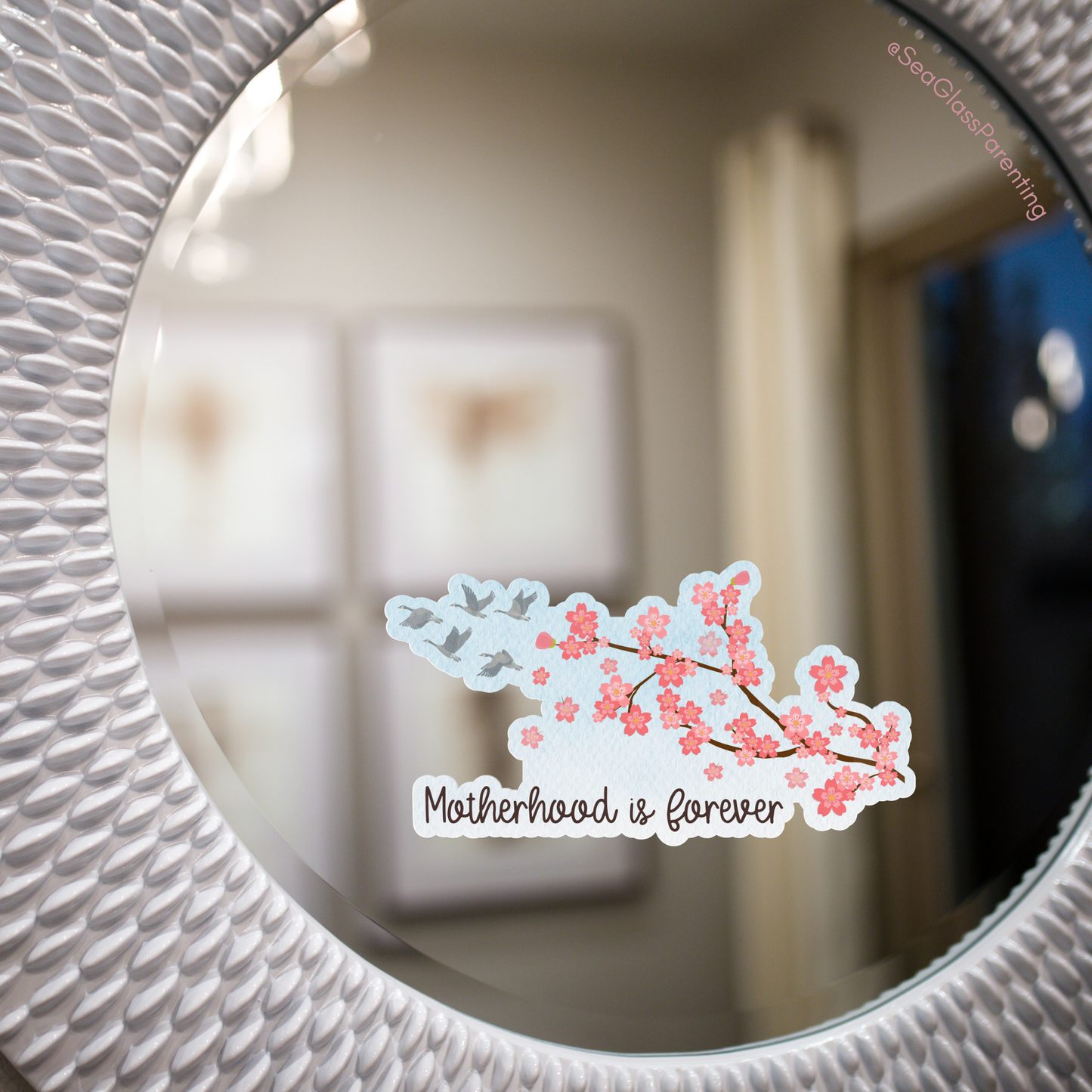 Cherry Blossoms Motherhood/Fatherhood is Forever—Baby Loss Remembrance (vinyl sticker)