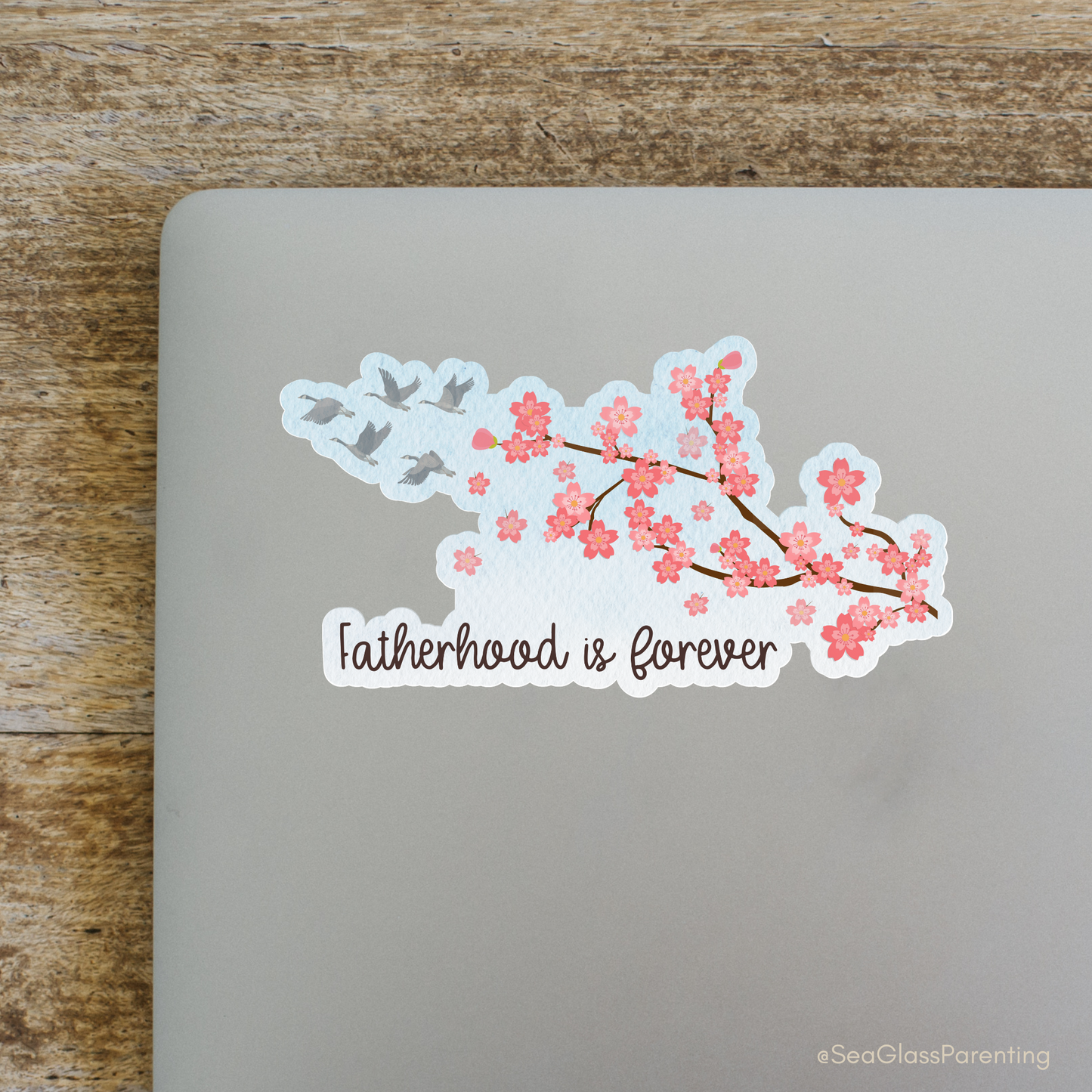 Cherry Blossoms Motherhood/Fatherhood is Forever—Baby Loss Remembrance (vinyl sticker)