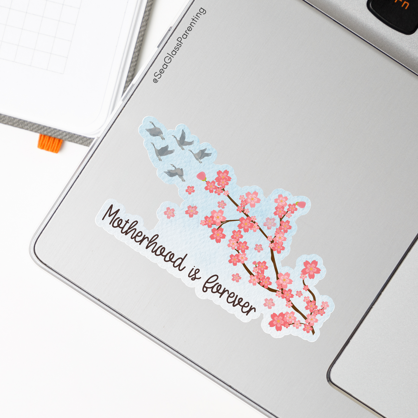 Cherry Blossoms Motherhood/Fatherhood is Forever—Baby Loss Remembrance (vinyl sticker)