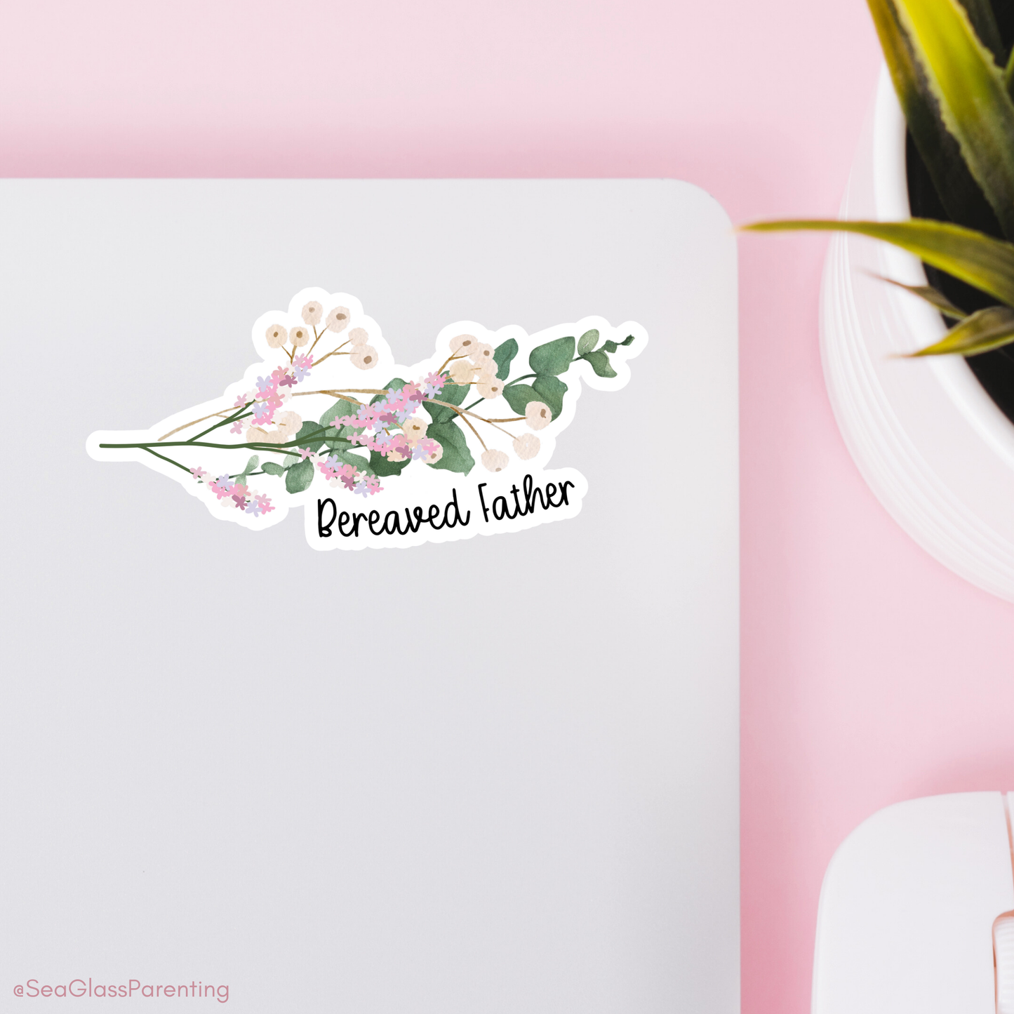 Floral Bouquet Motherhood/Fatherhood is Forever—Baby Loss Remembrance (vinyl sticker)