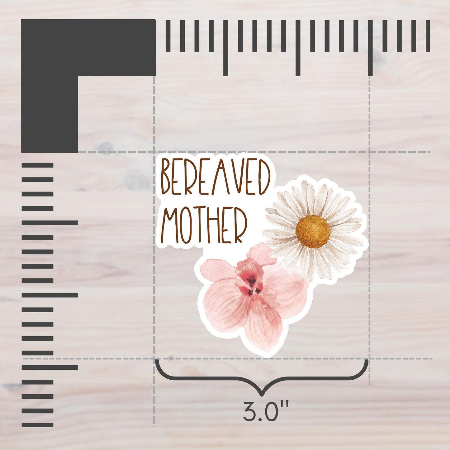 Gold Florals Motherhood/Fatherhood is Forever—I'm a Bereaved Parent (vinyl sticker)