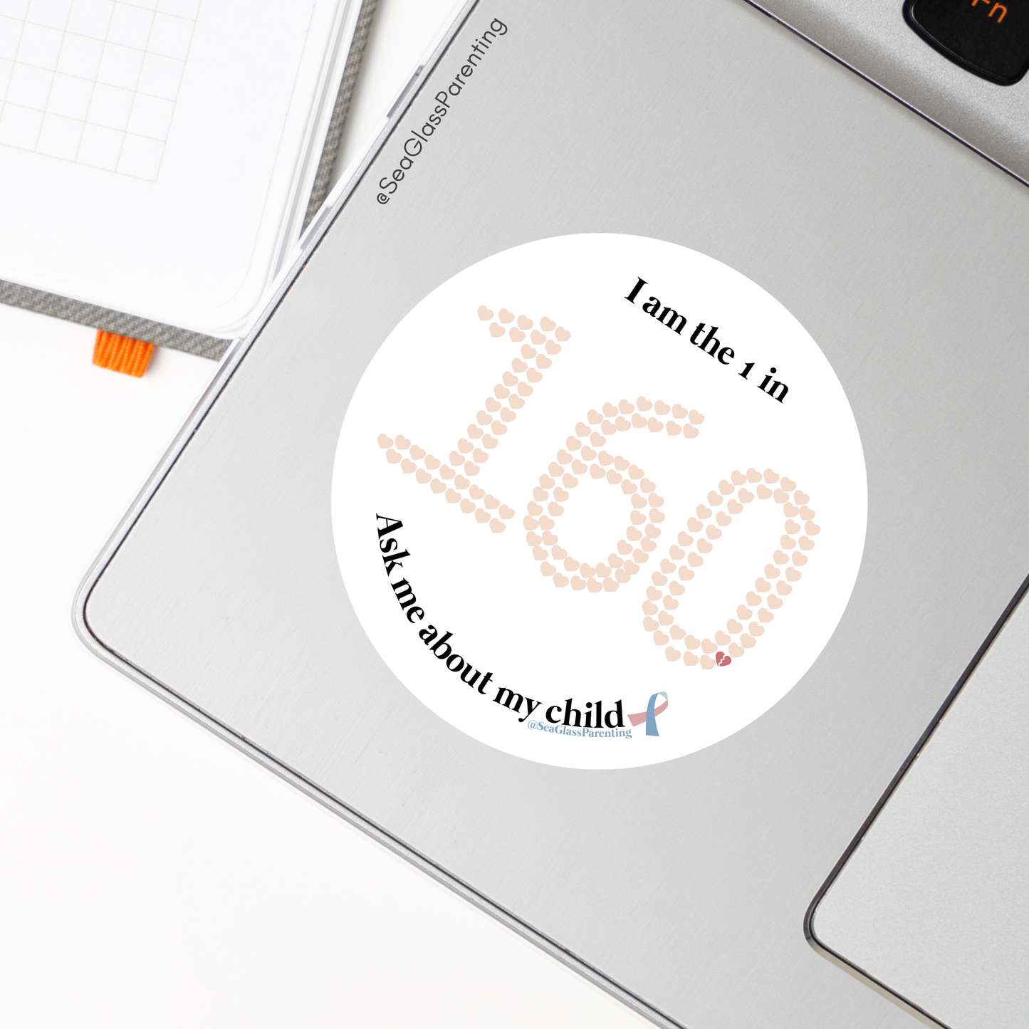 I am the 1 in 160. Ask me about my child—Stillbirth Awareness (vinyl sticker)