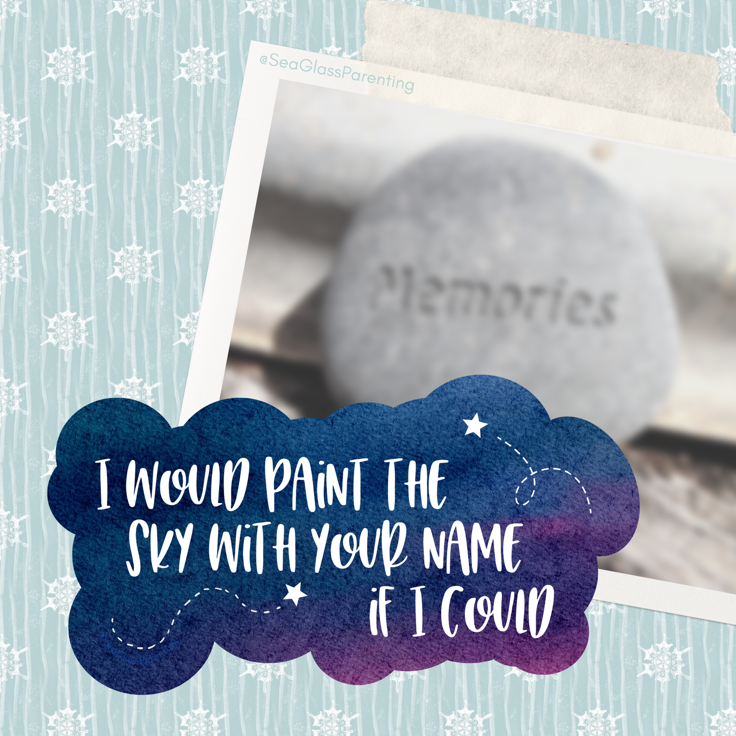 I would paint the sky with your name if I could—Baby Loss Remembrance (vinyl sticker)