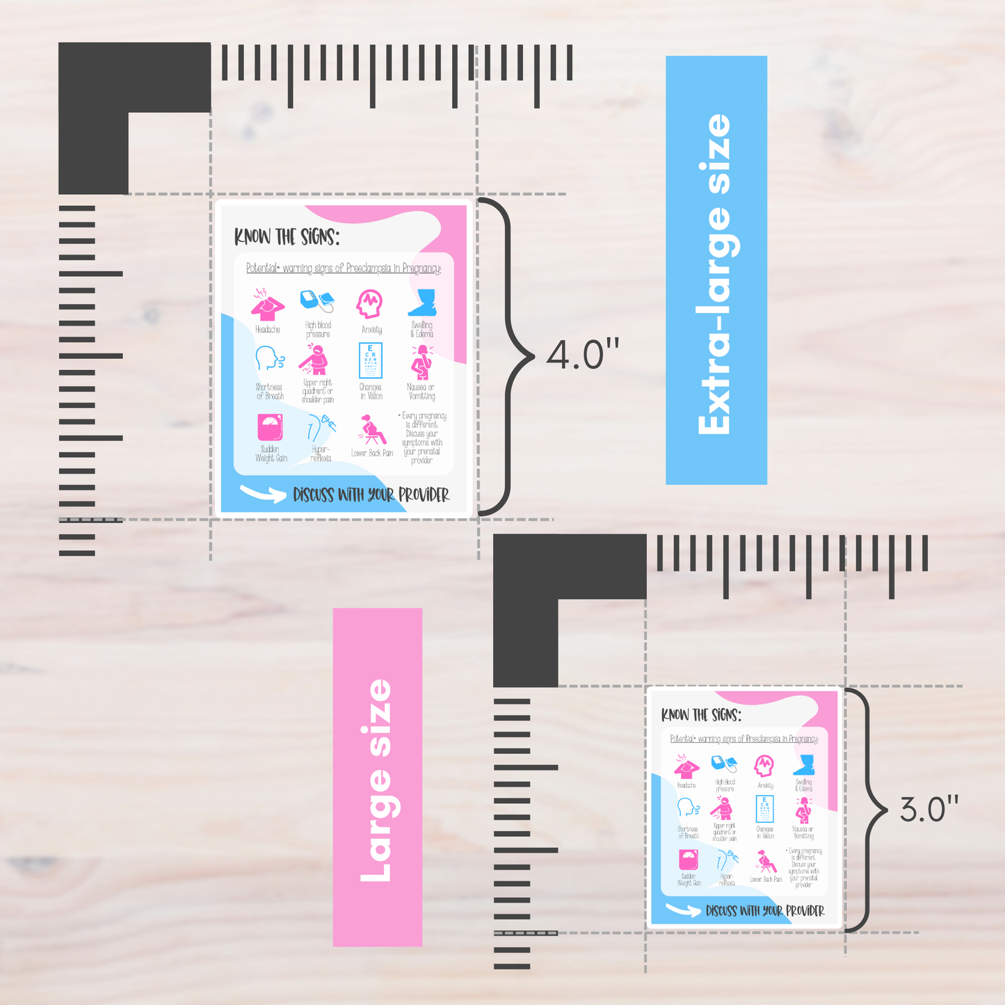 Know the Warning Signs of Preeclampsia—Informed Pregnancy (vinyl sticker)