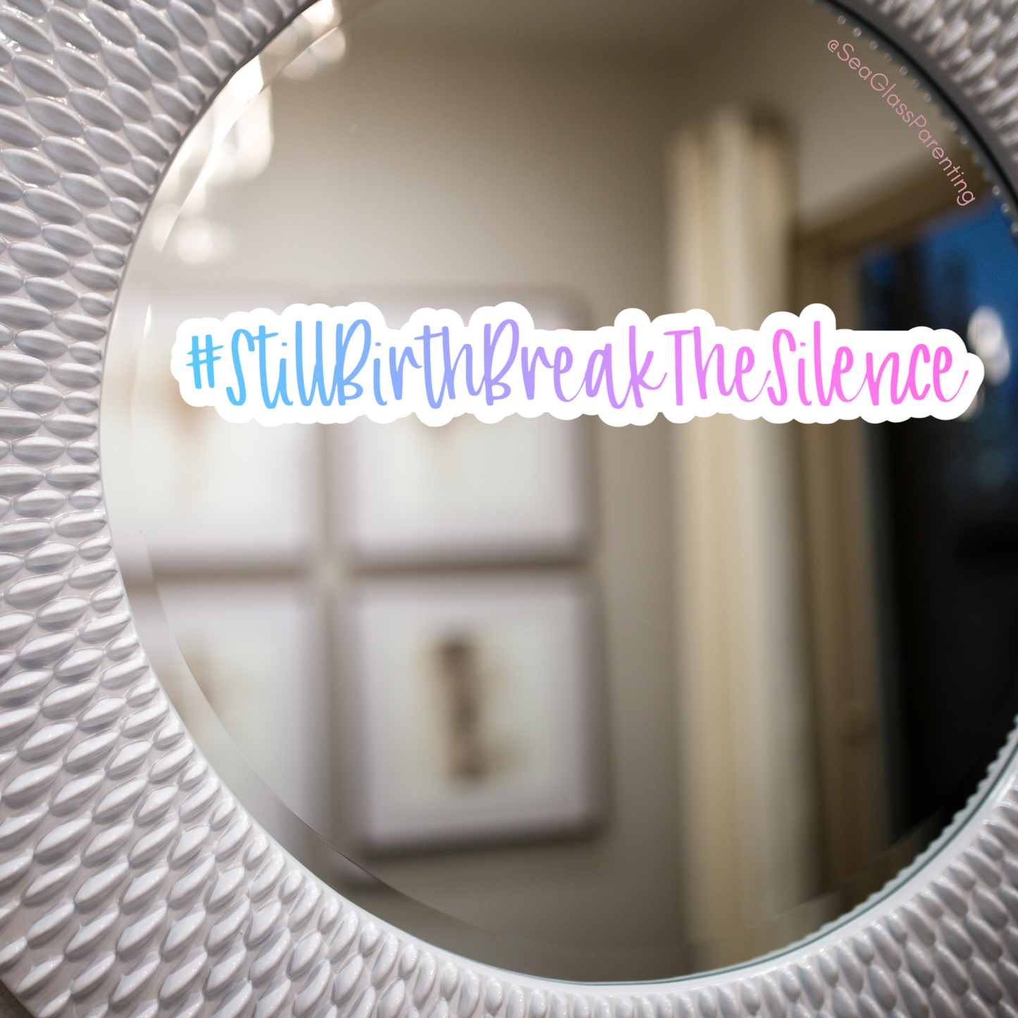 Stillbirth Break The Silence Word Art—Baby Loss Awareness and Remembrance (vinyl sticker)