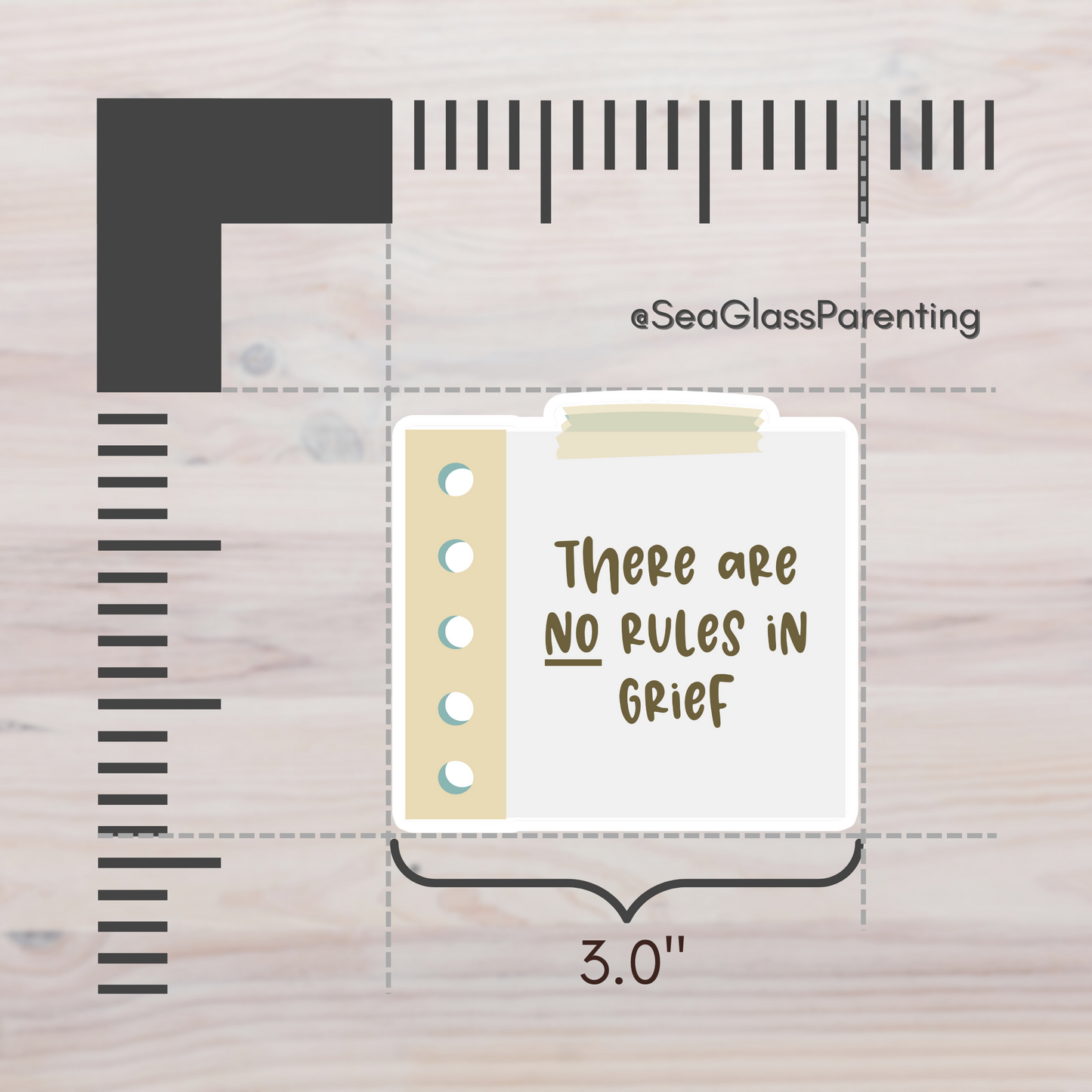 There are NO Rules in Grief—Grief Awareness and Education (vinyl sticker)