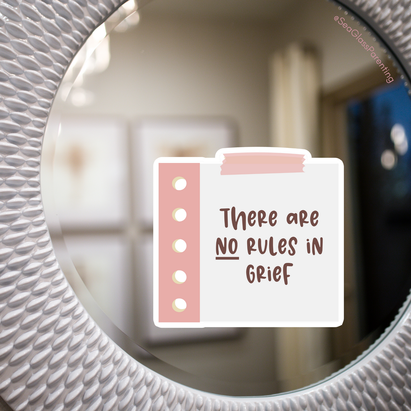 There are NO Rules in Grief—Grief Awareness and Education (vinyl sticker)