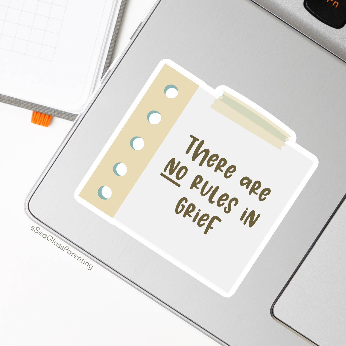 There are NO Rules in Grief—Grief Awareness and Education (vinyl sticker)