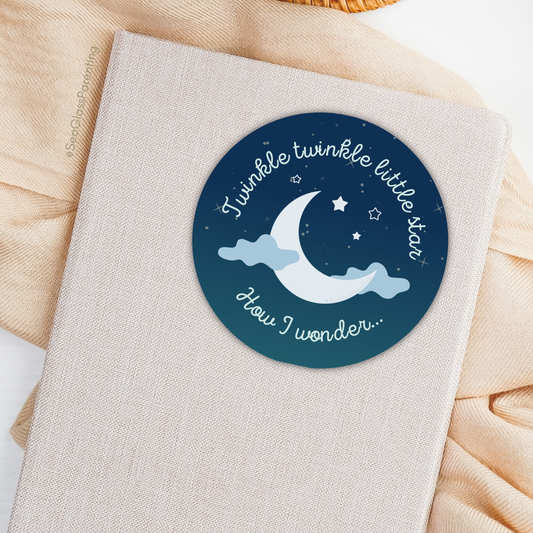 Twinkle twinkle little star; How I wonder so many things about you—Baby Loss Remembrance (vinyl sticker)